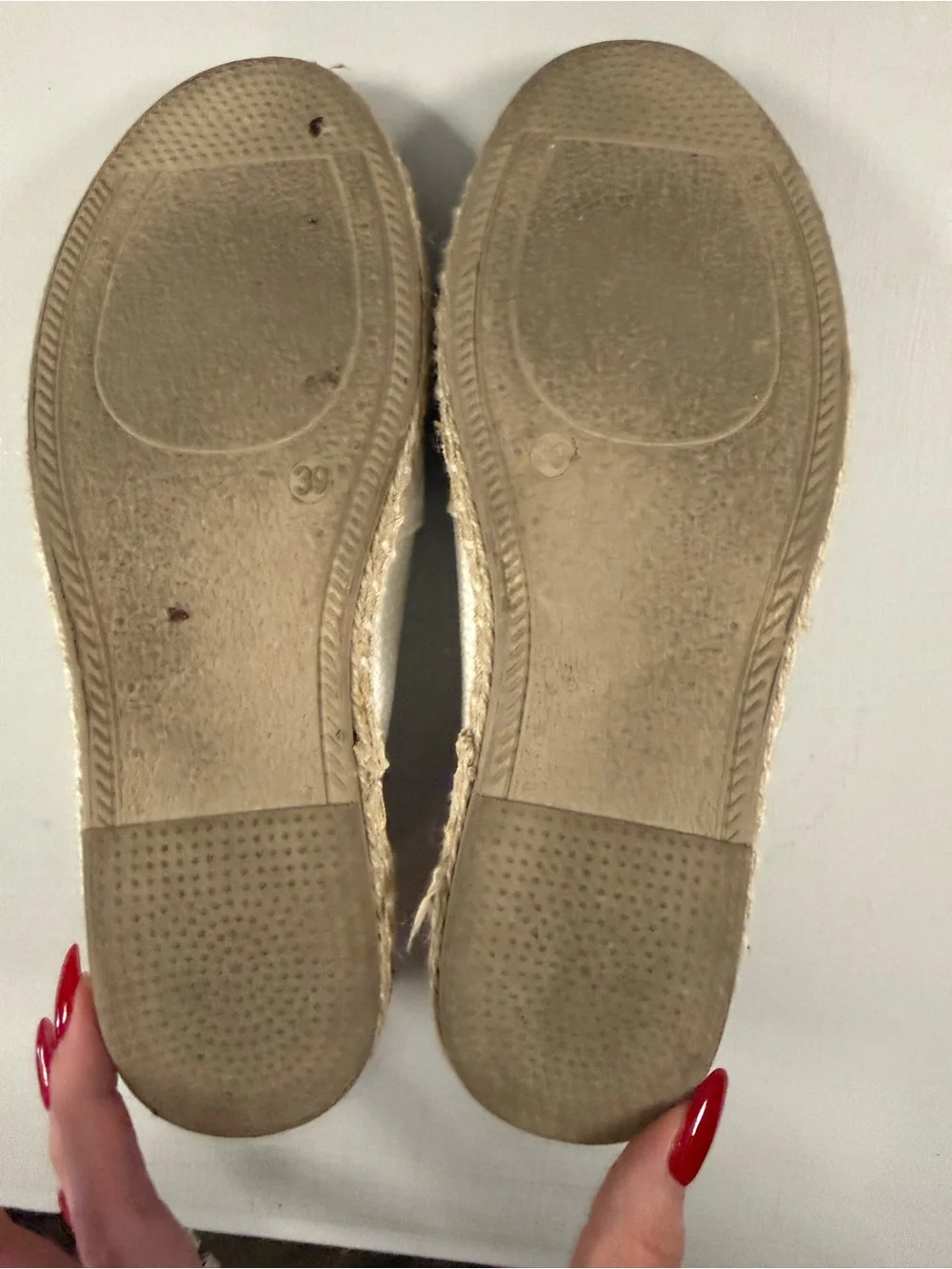 Women's Canvas Espadrille Slip-Ons in Off-White